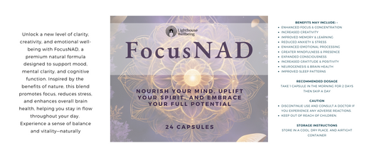 FocusNAD - Enhance mood, creativity, focus and emotional well-being while reducing anxiety, depression and stress